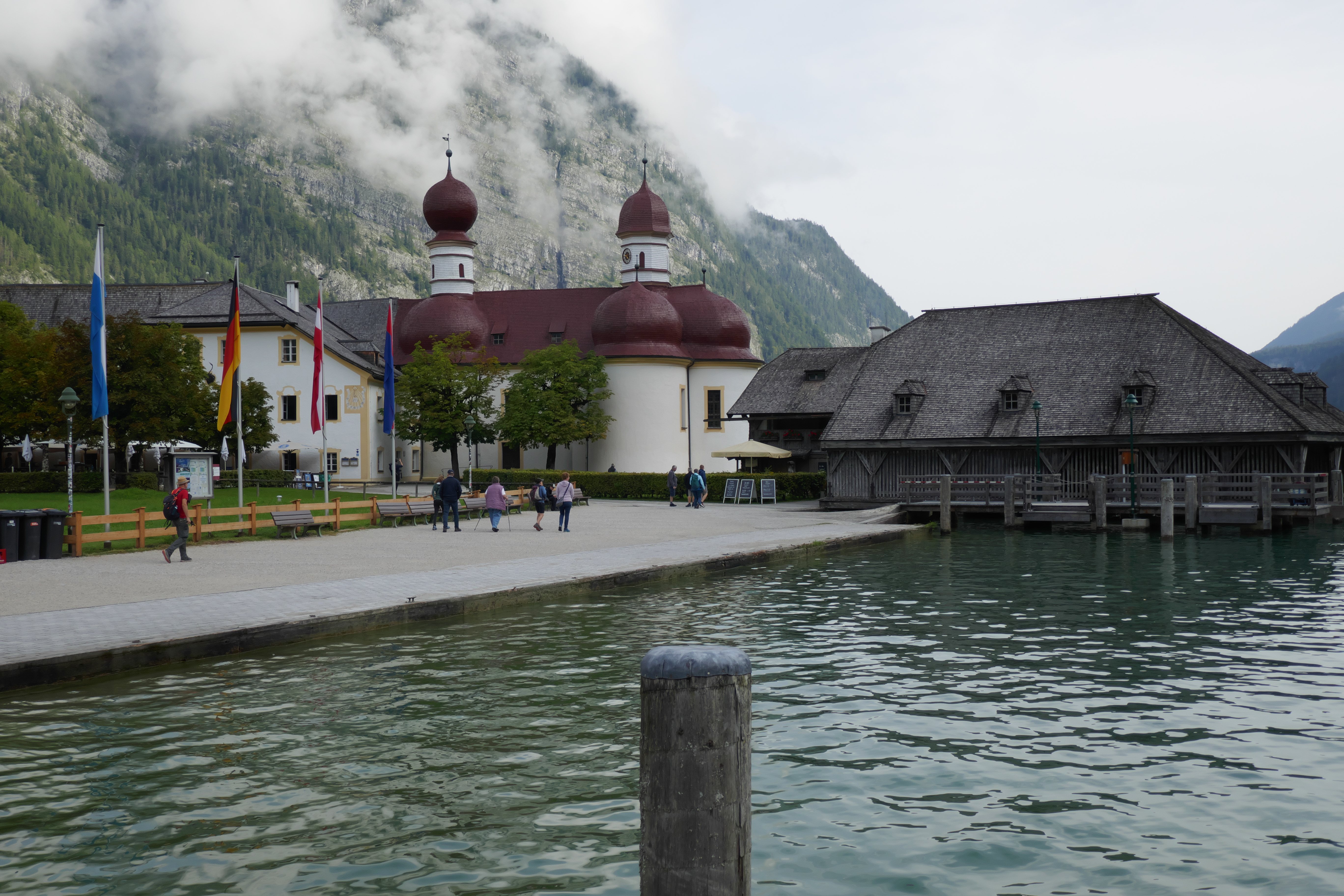 Beim Anlegen des Schiffs